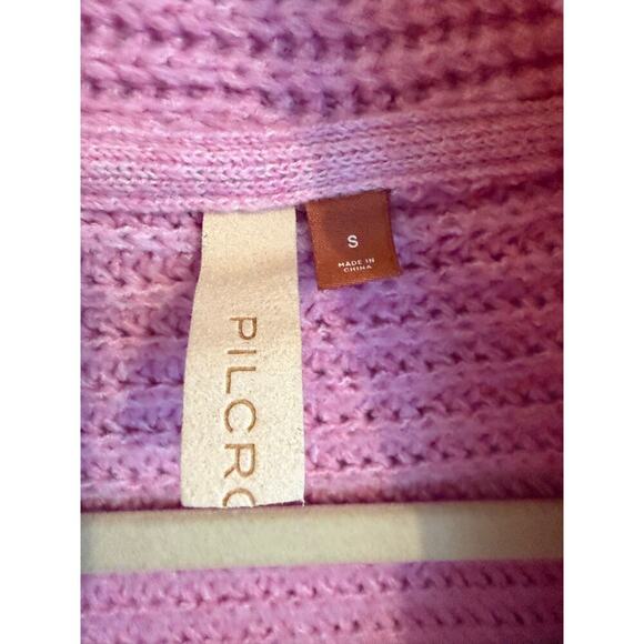 Pilcro Anthropologie Cowl Neck Oversized Knit Pink Sweater sz small - Picture 4 of 7